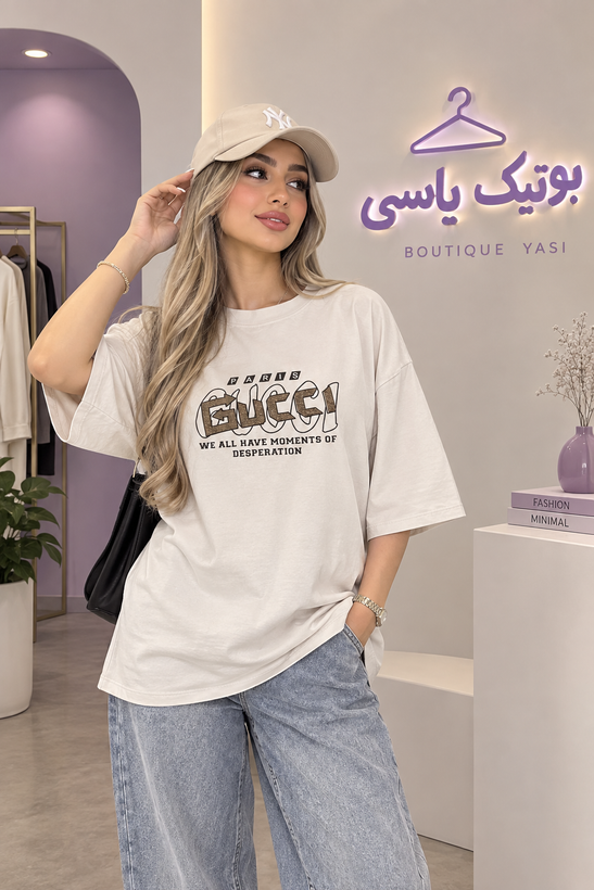 تیشرت لانگ نخ پنبه اعلا فری سایز